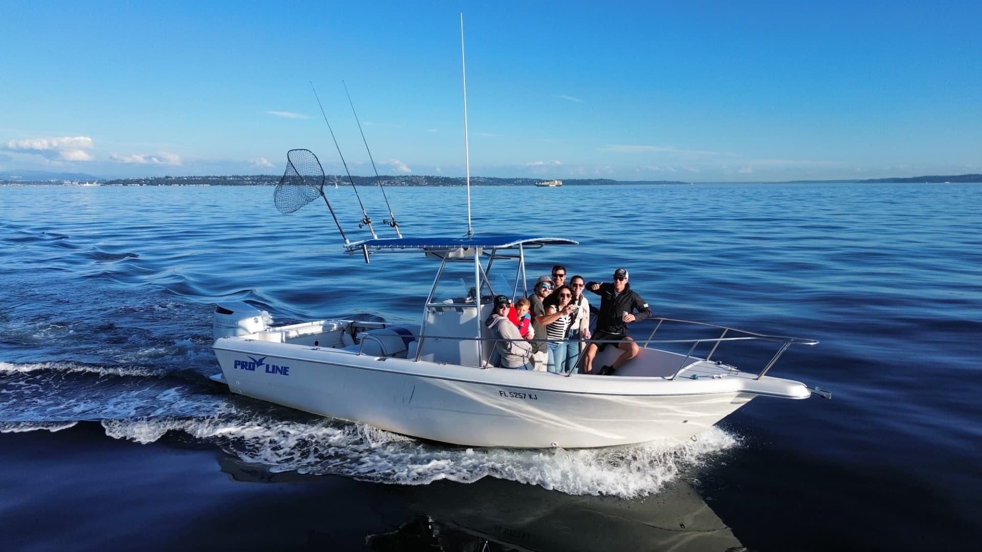 High-speed powerboat tour on Puget Sound near Seattle