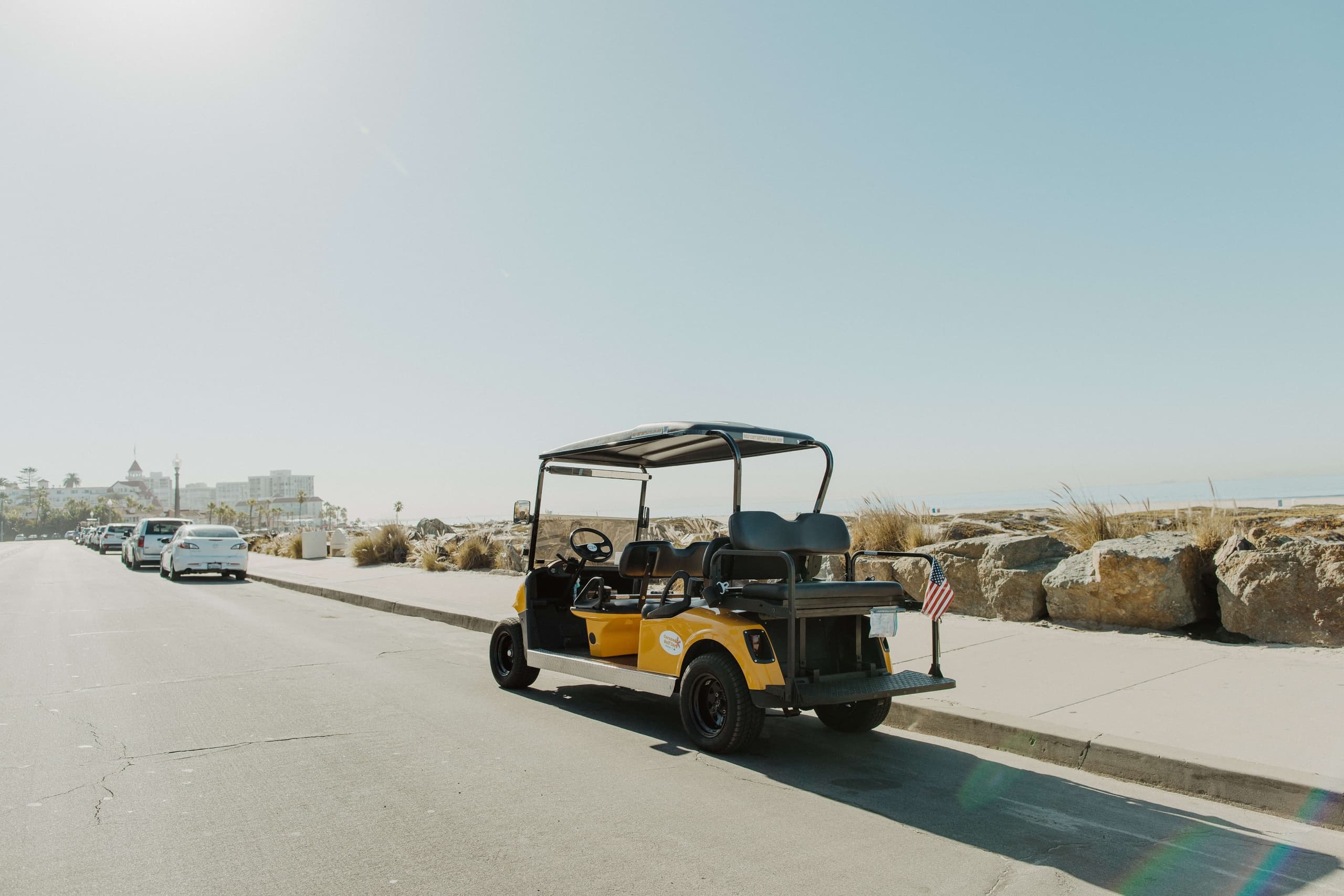 Explore Coronado Island in a 6 Passenger Golf Cart Rental