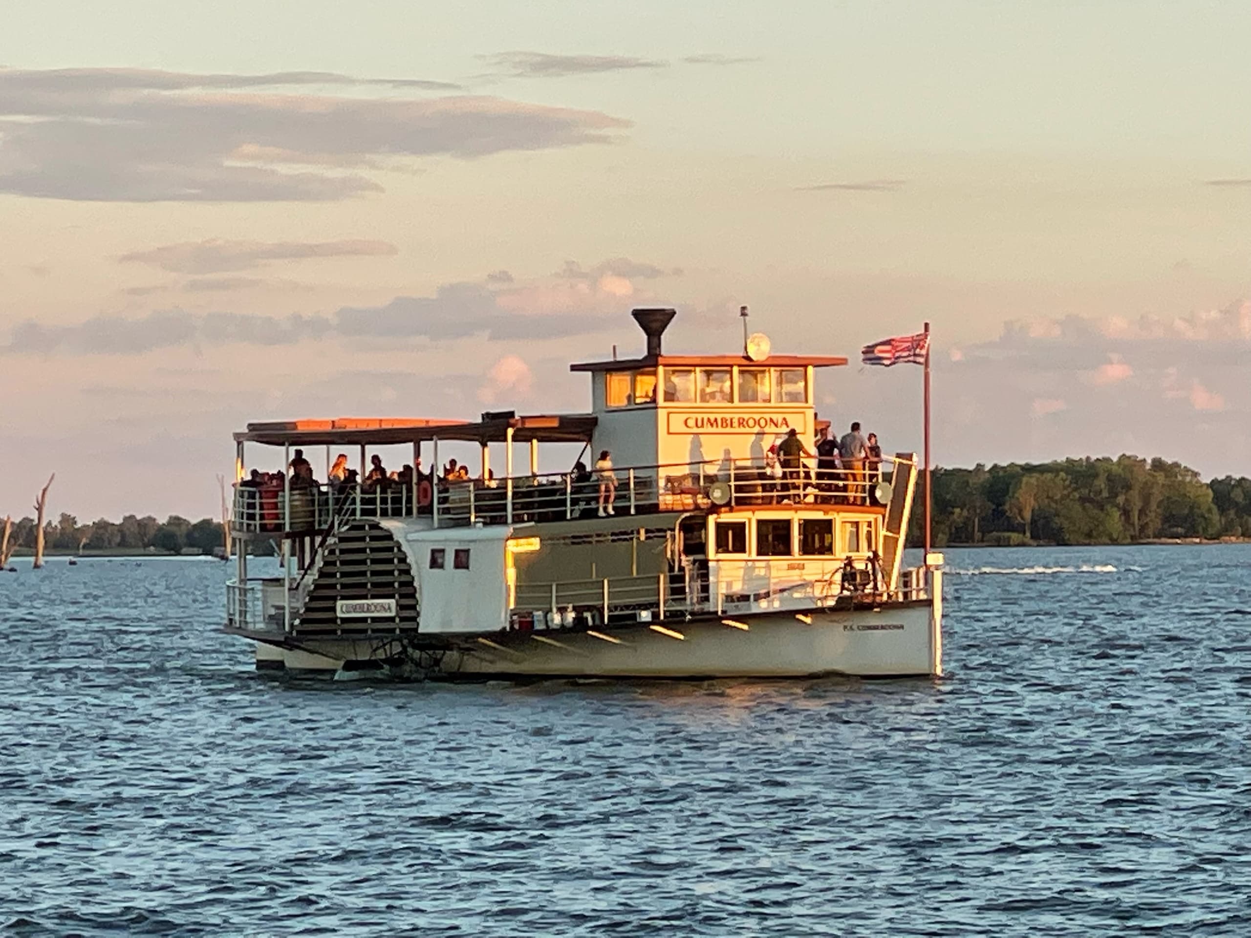 Spit & Steam Upriver Lunch Cruise aboard PS Cumberoona on the Murray River