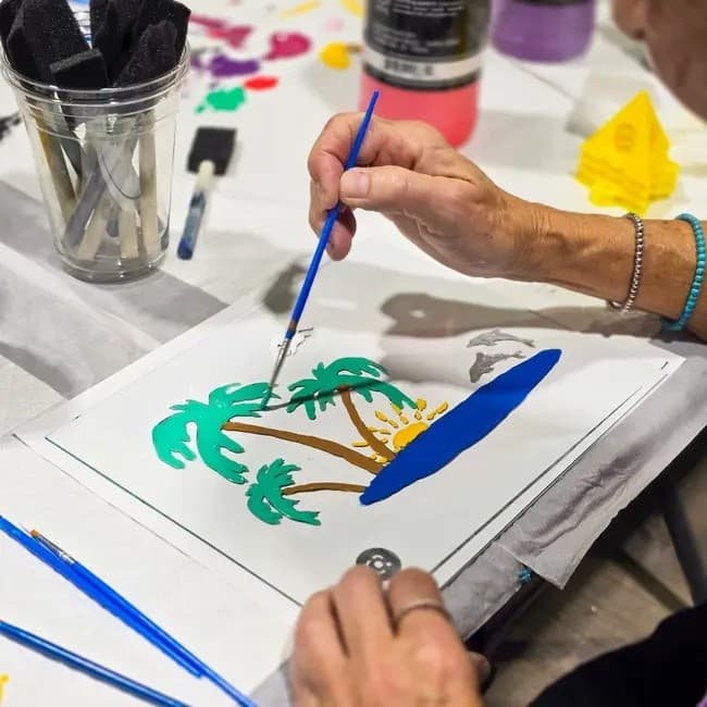Glass Painting & Mosaic Frame Workshop in Kansas City — 1-Hour Creative Studio