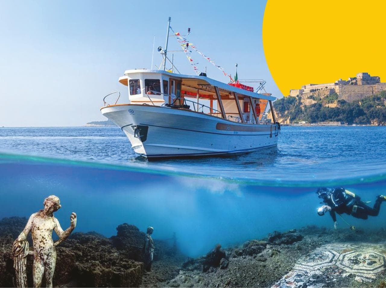 Glide Over Baia’s Sunken City: Transparent-Bottom Tour from Bacoli