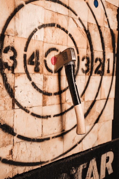Outdoor Axe Throwing at Revolution Adventures