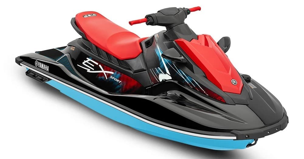 Personal watercraft jet ski on white background, product studio shot