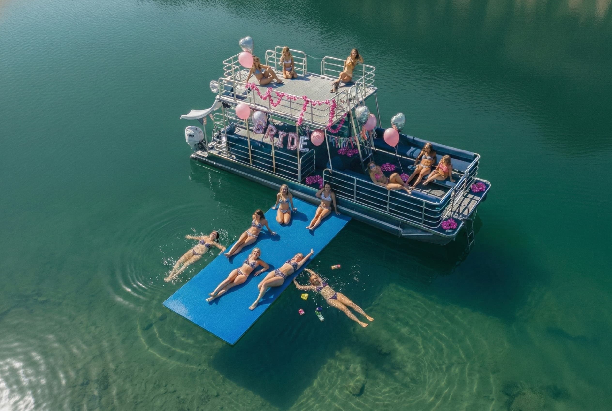 lake-austin-party-boat-double-decker-barge-2-slides-24-people photo 1