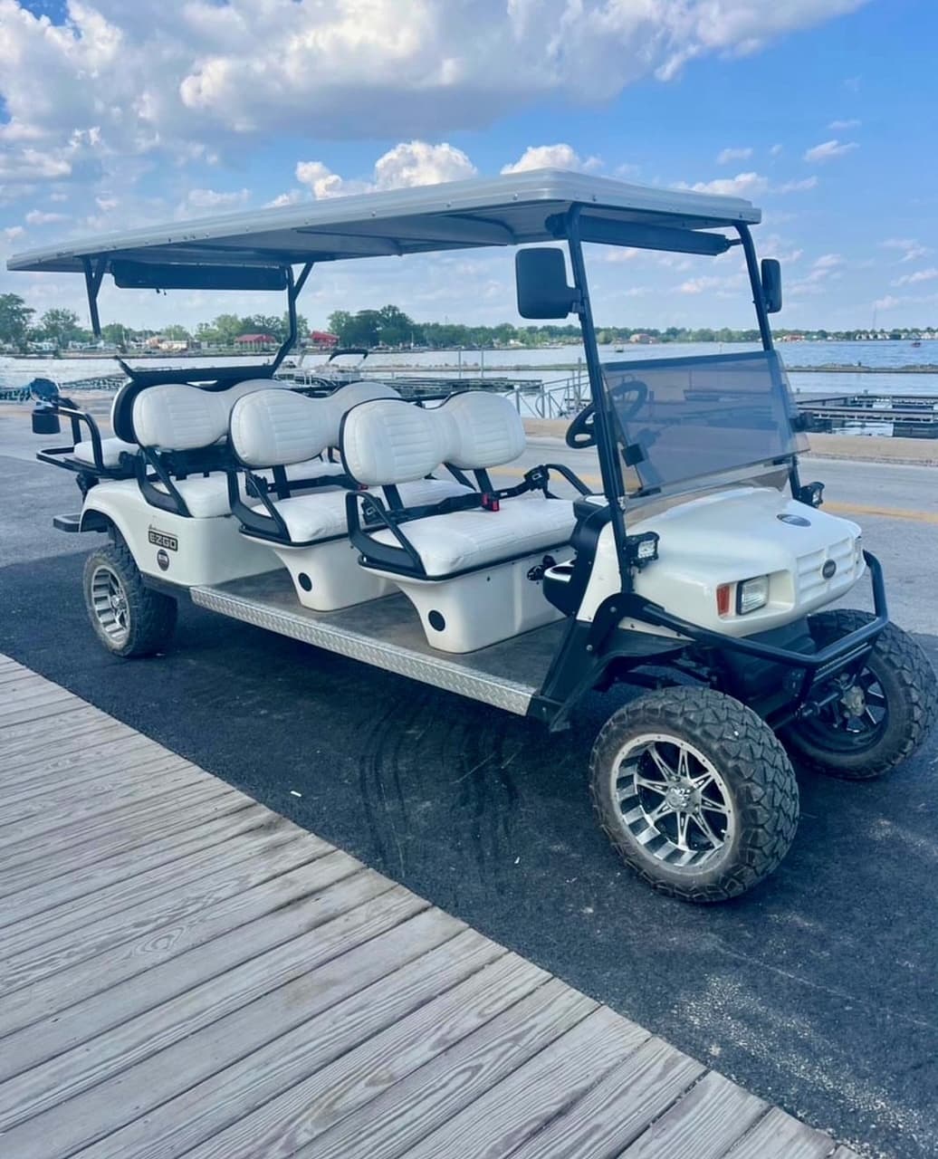 Explore Celina's Boardwalk with an 8 Seater Golf Cart