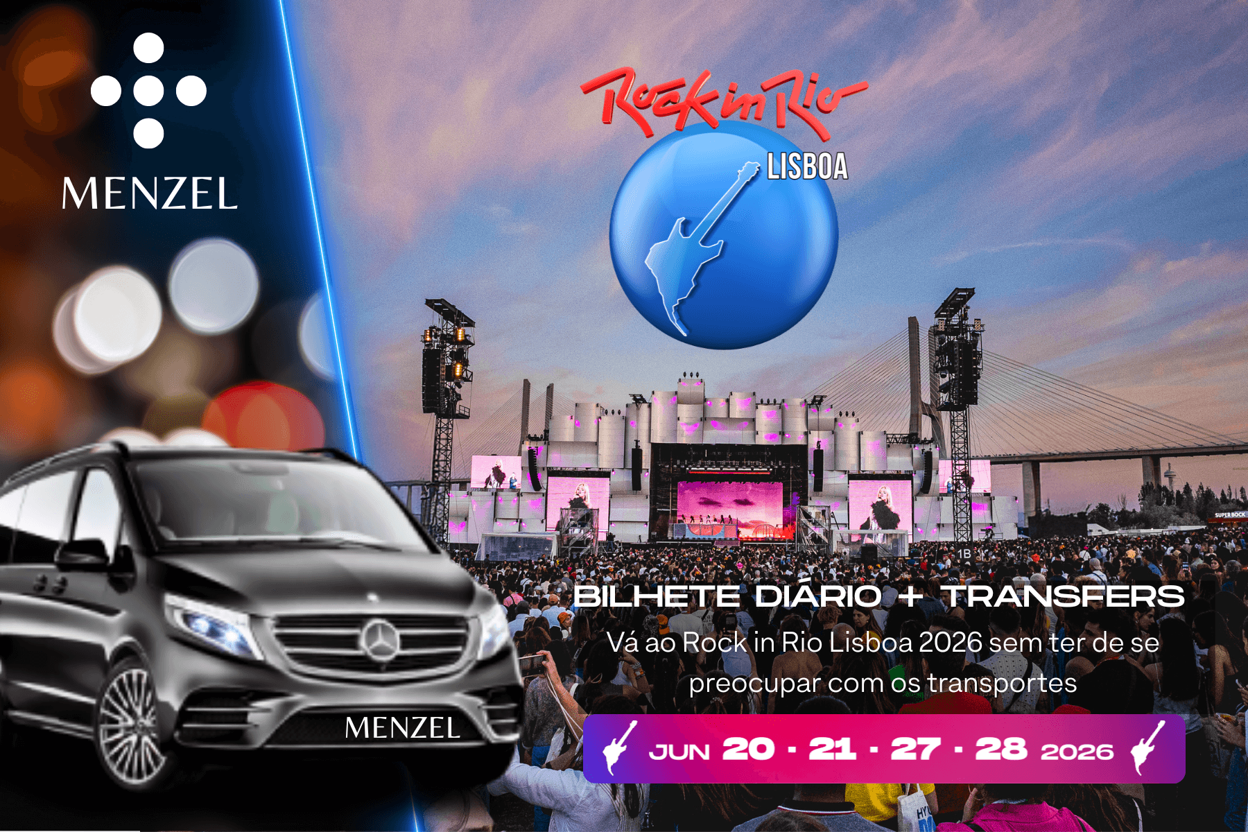 Rock in Rio Lisboa Day Ticket with Round-Trip Transfers