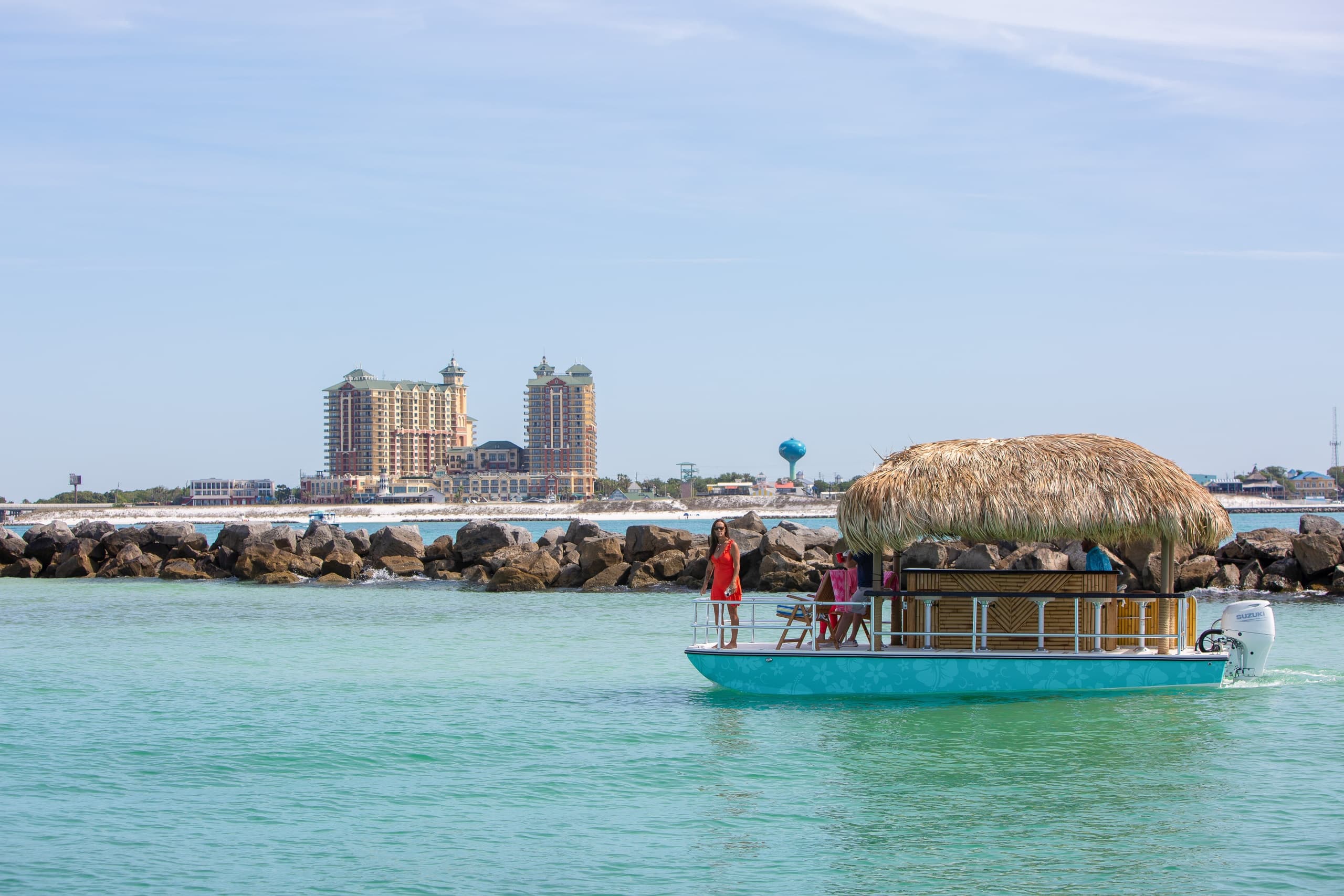 Tiki Adventure to Crab Island in Destin, Florida