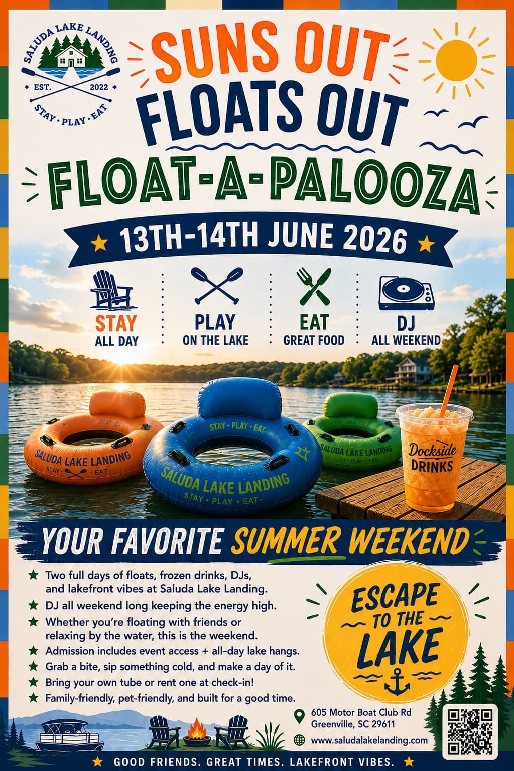 Saluda Lake Float-A-Palooza: DJs, Drinks, and All-Day Lake Vibes Near Greenville photo 2