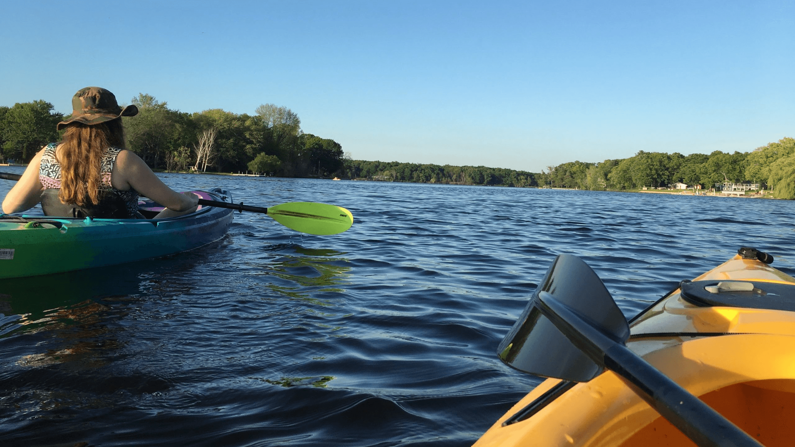 Single Kayak Adventure on Spring Lake, Michigan