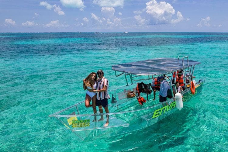 Water Activities at Clear Boat Isla Mujeres – Amigo Tours Cancún