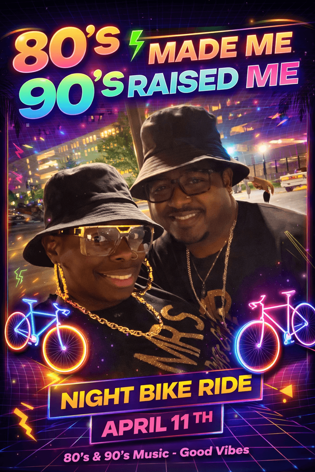 Neon Nights in Augusta: 80’s Made, 90’s Raised Light-Up Bike Tour photo 1