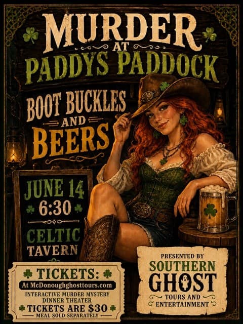 Whiskey, Boots, and a Body: Murder at Paddys Paddock at Celtic Tavern (Conyers, GA)