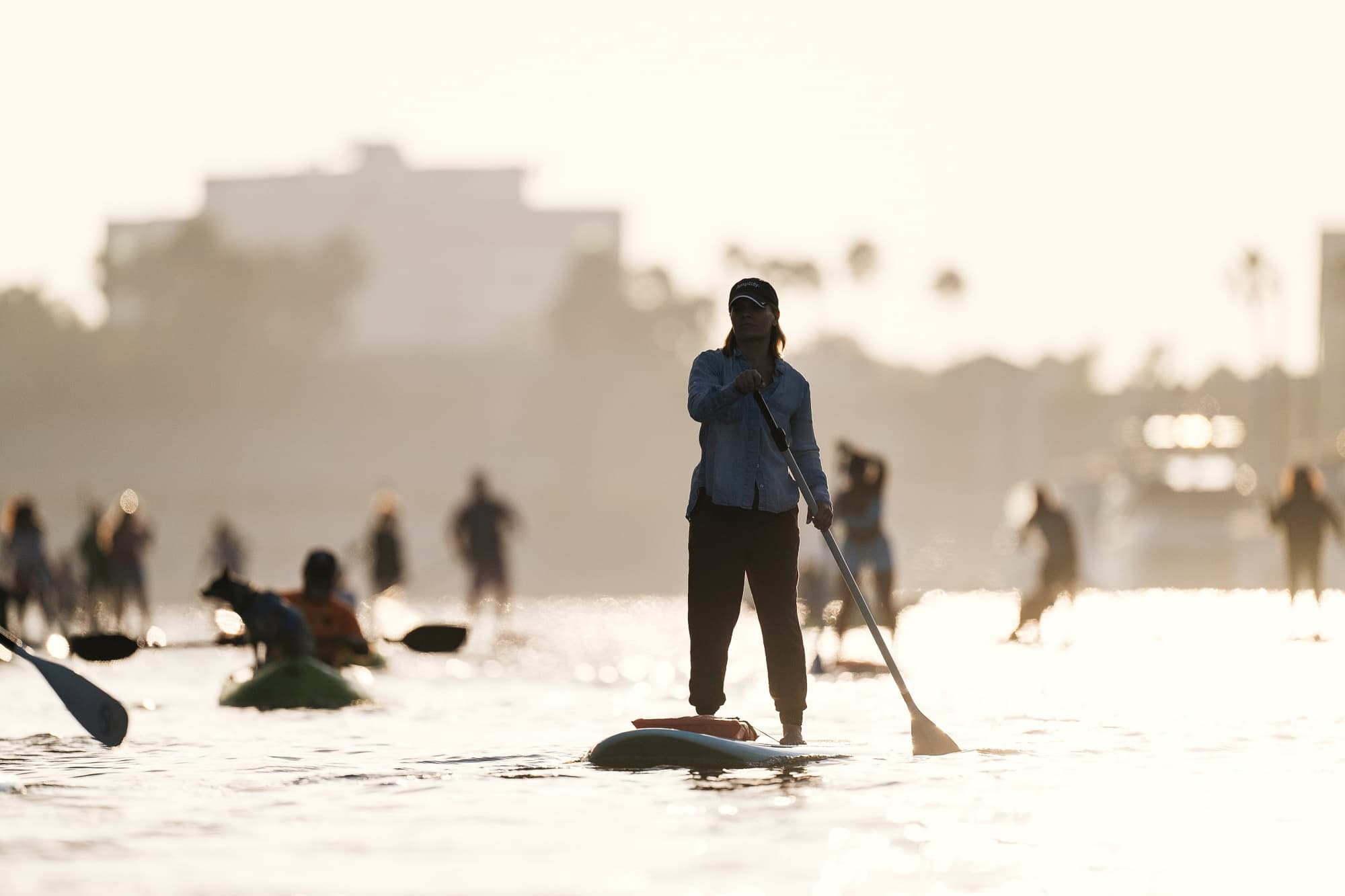 Sunset Paddle Cruise in Marina del Rey, California
