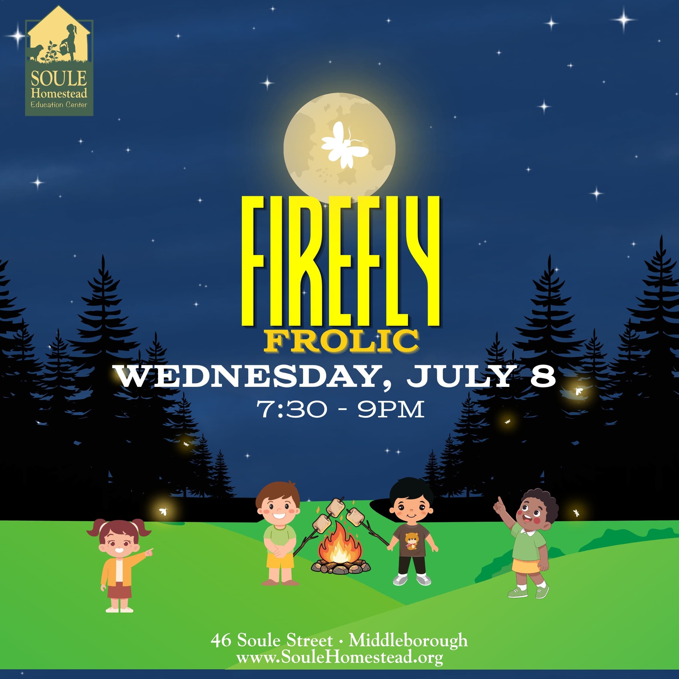 Firefly Walk at Soule Homestead: Family Night Stroll in Middleborough, MA