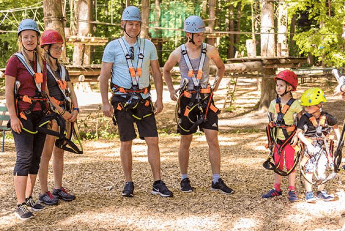 High Ropes Adventure at Freizeitpark Rutesheim in Baden-Württemberg