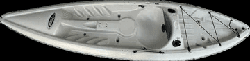 Light touring kayak shown for rentals, versatile flatwater paddling