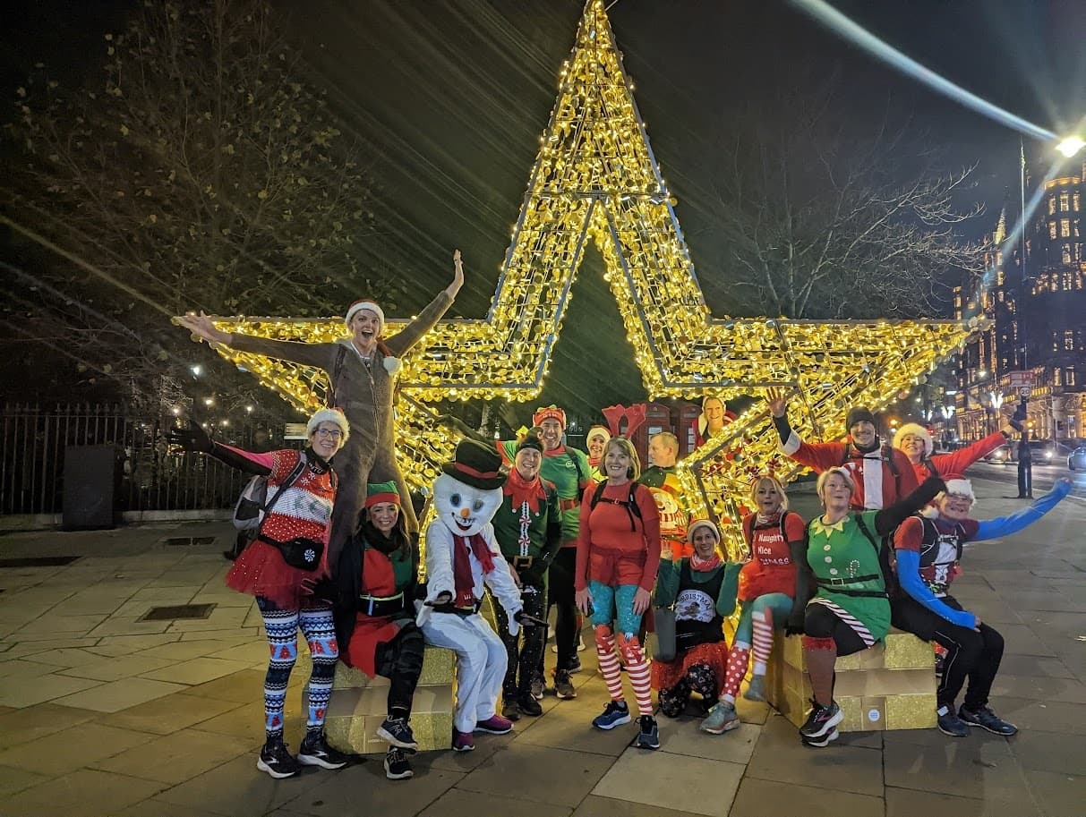 London Christmas Lights 10k Run with Secret London Runs