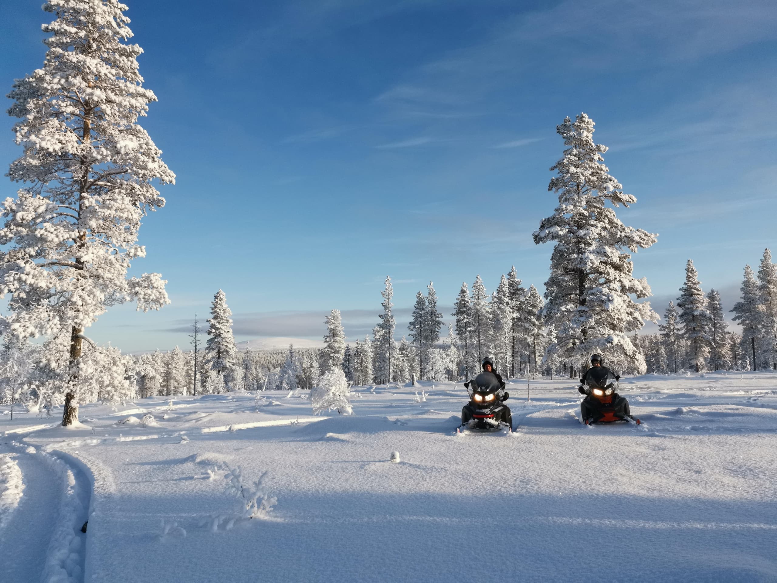Winter Sports & Wilderness Hotel Saariselkä: Snowmobile Thrills in Arctic Wilderness