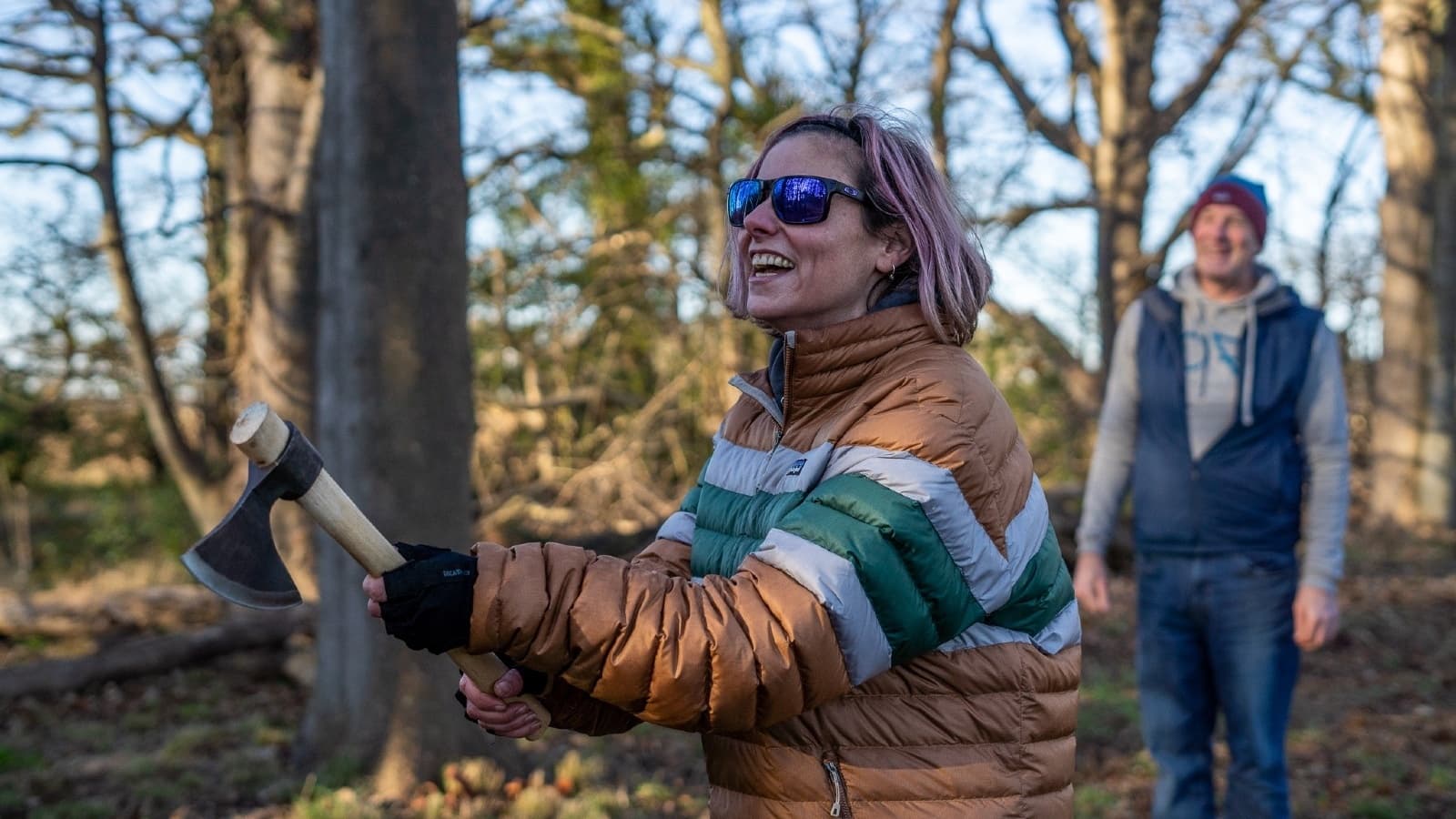 Outdoor Axe Throwing Adventure at Ocean Vertical in East Lothian