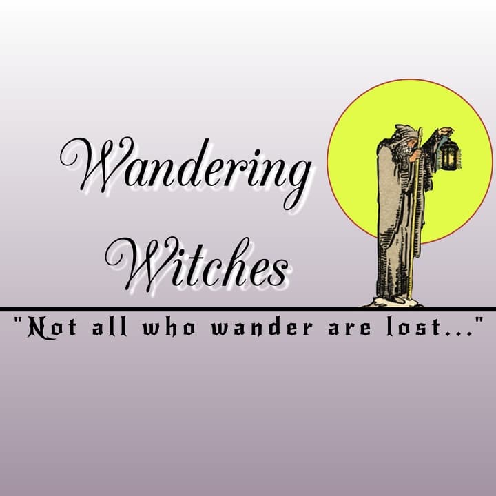 Wandering Witches travel quote graphic with cloaked figure