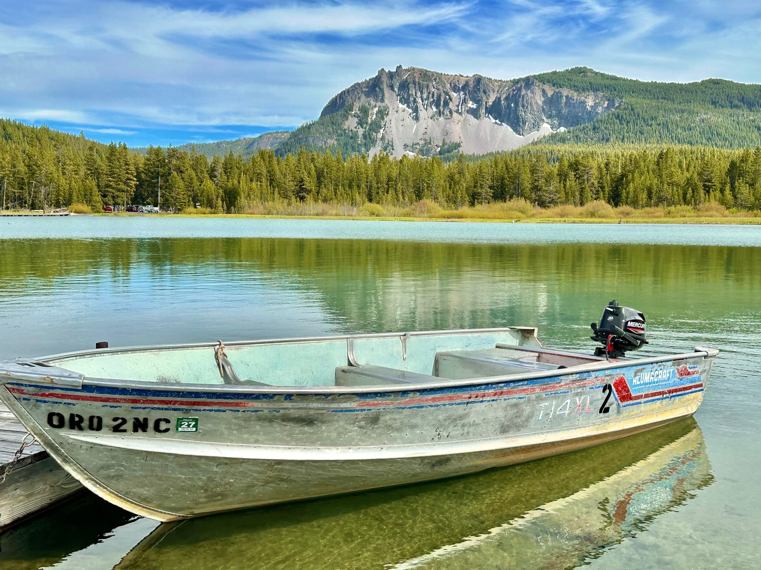 Motorized Fishing Boat Rentals on Paulina Lake — Trophy Fishing and Hot Springs Access