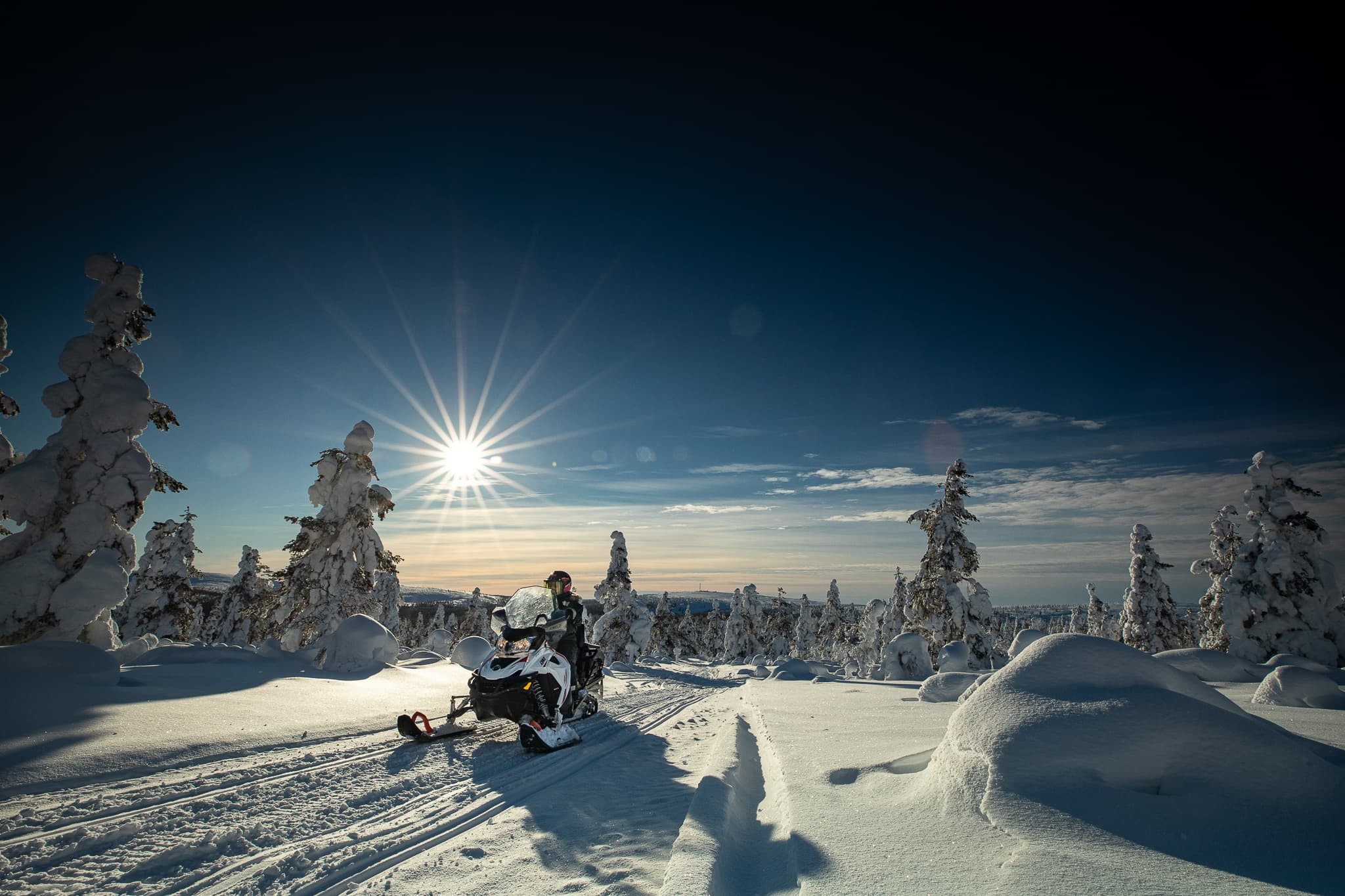 Full-Day Snowmobile Adventure with Wilderness Hotel Kieppi