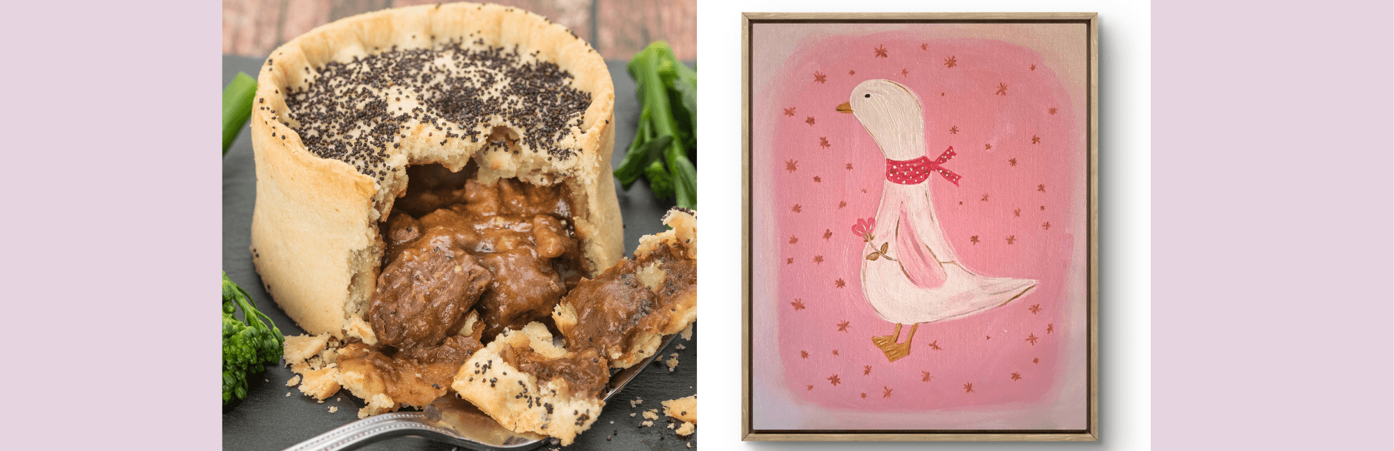 Paint and Pie Night at The Brown Jug: Guided Lucy Goosey Painting + Pie & Mash in Cheltenham