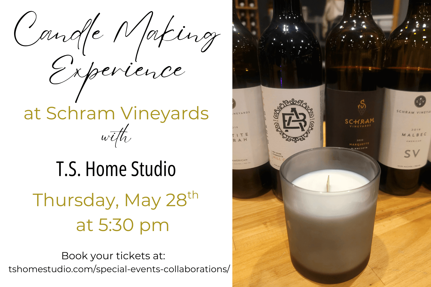 Make a Custom Wood-Wick Candle at Schram Vineyards: Wine, Scents and Hands-On Crafting photo 1