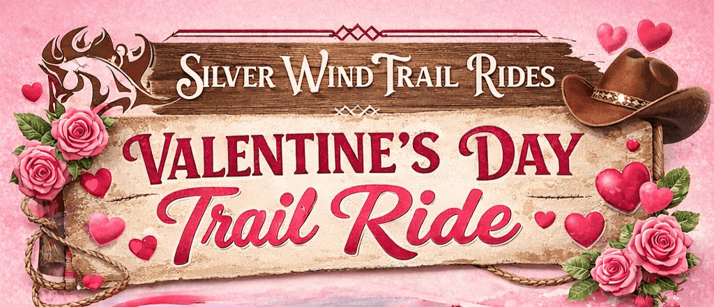Valentines Day Private Trail Ride for 2 at Silver Wind — Edmond Oklahoma Horseback Escape