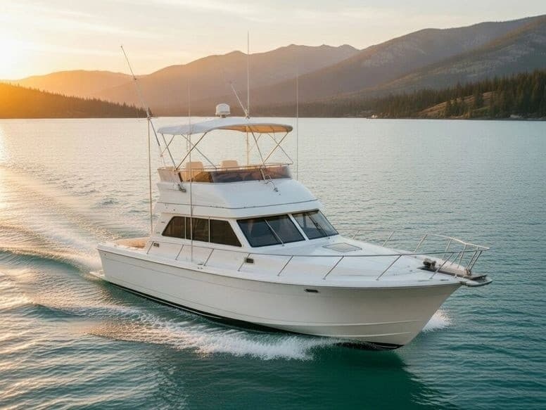 Cruise Okanagan Lake Aboard the Uniflight Cruiser 38ft Kelowna Luxury Boat Rental