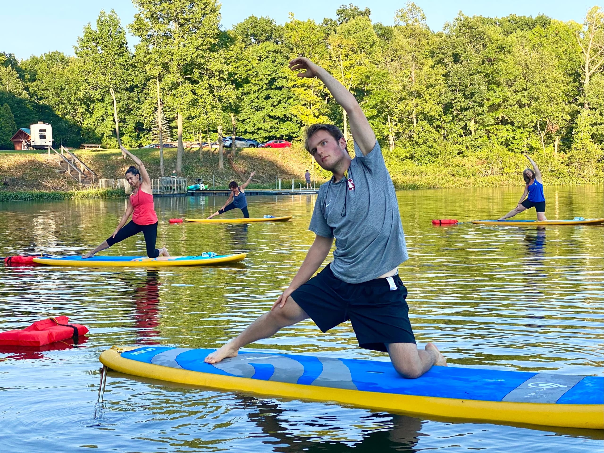 Sunset SUP Yoga Experience at Punderson Lake, Ohio