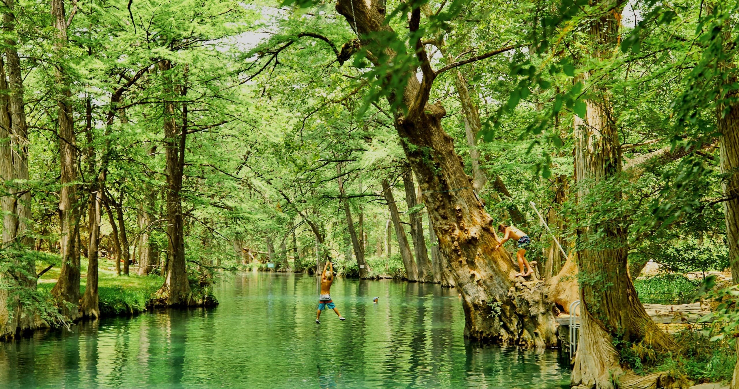 Water Activities at Blue Hole Regional Park in Texas