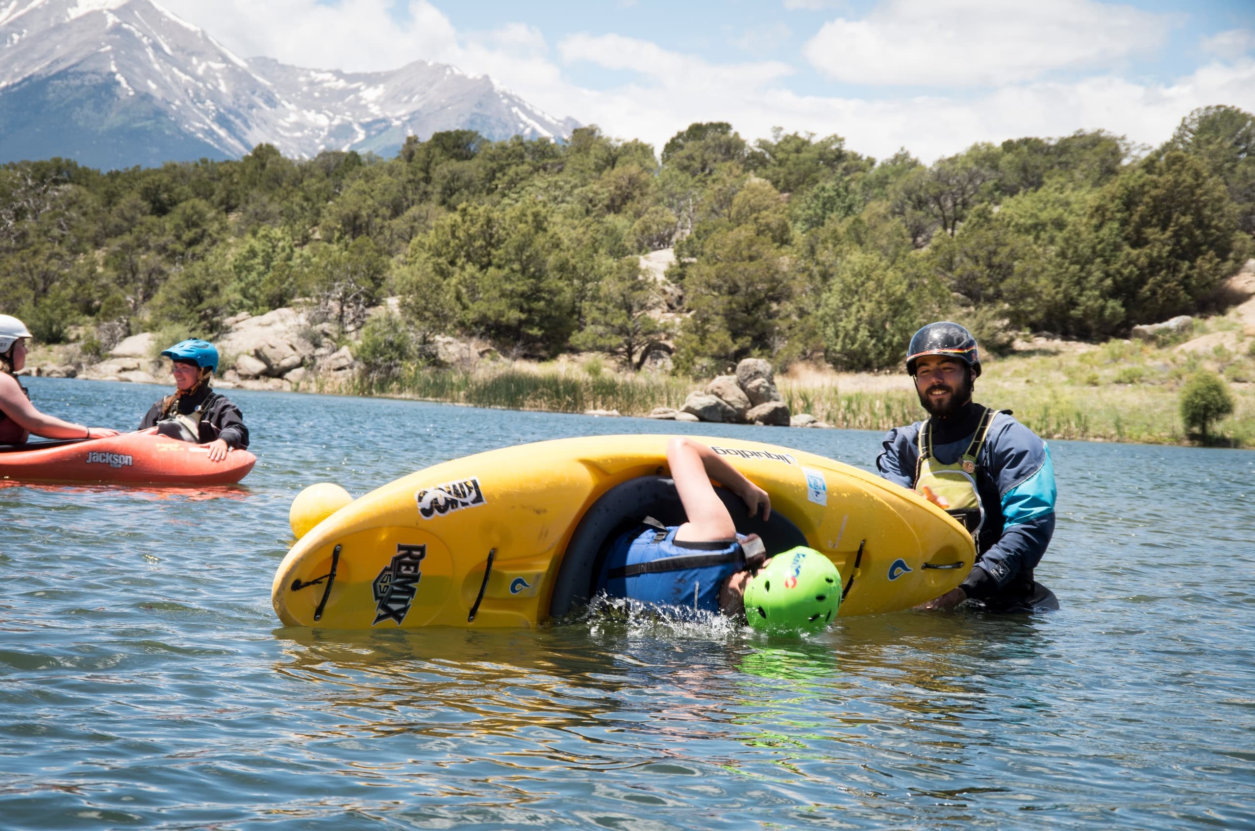 Kayak Roll Instruction at Rocky Mountain Outdoor Center in Leadville