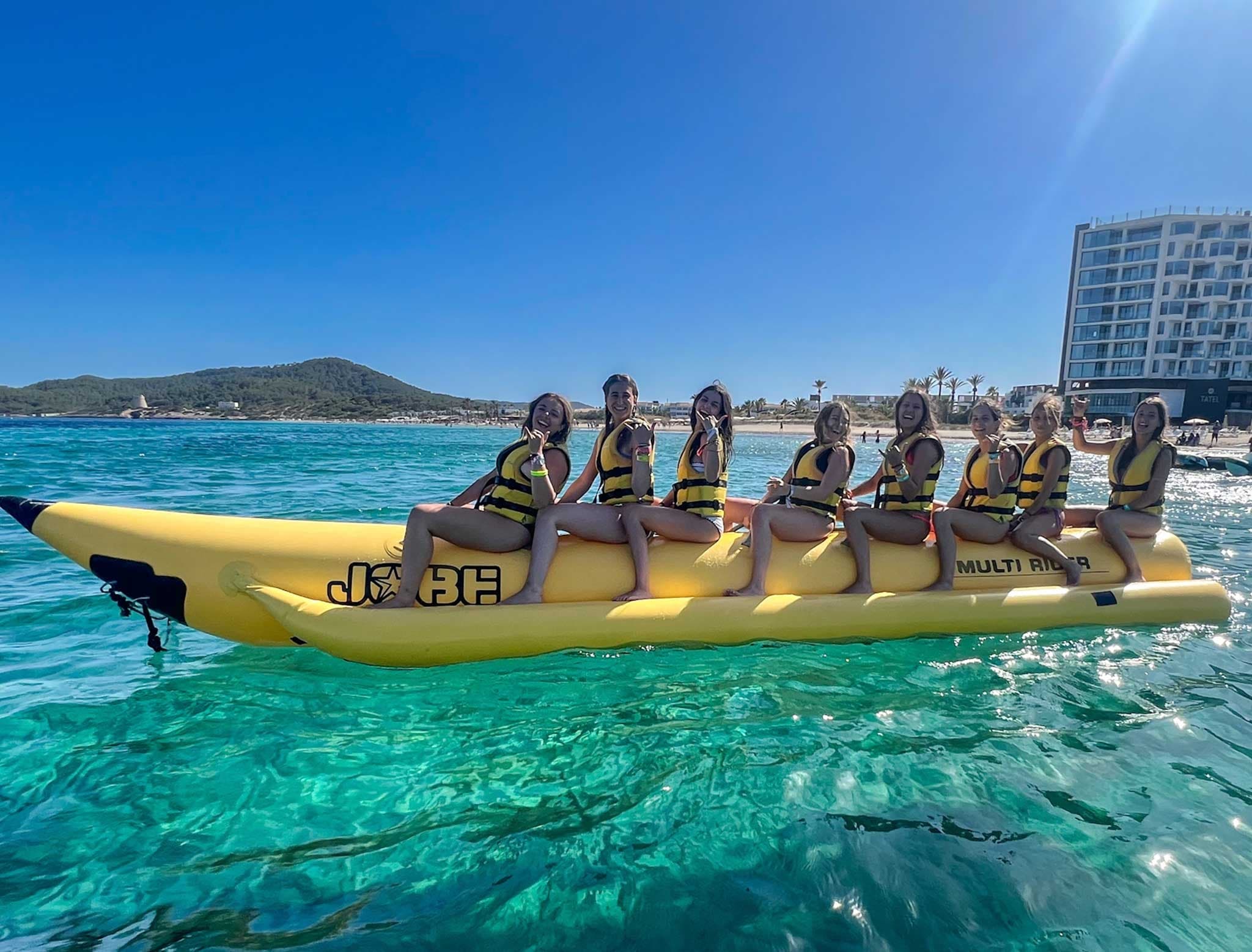 Inflatable Water Rides at Blue Coral Ibiza on Playa D’en Bossa