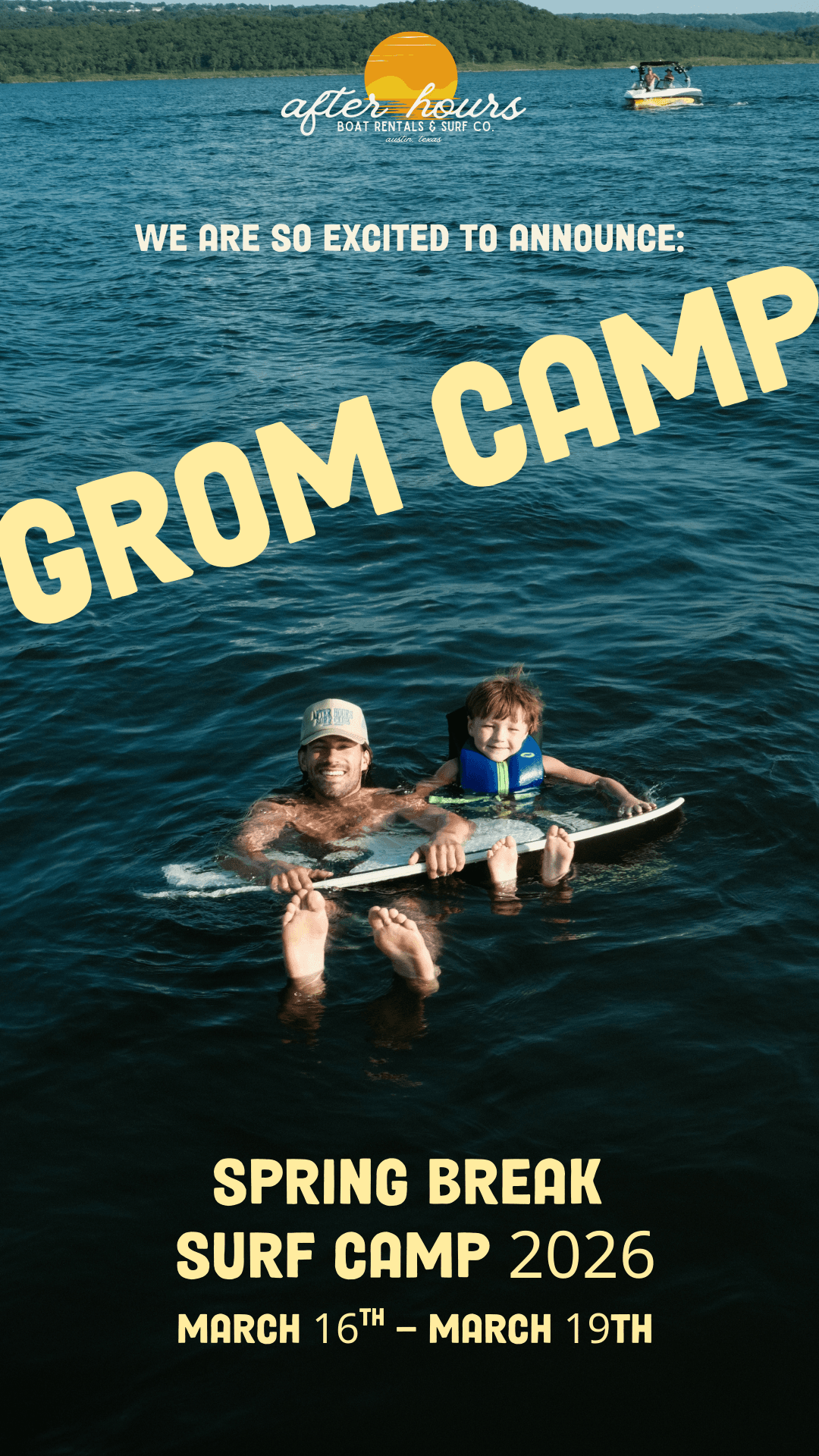 Spring Break Wakesurf Camp for Kids at Mary Quinlan Park, Austin