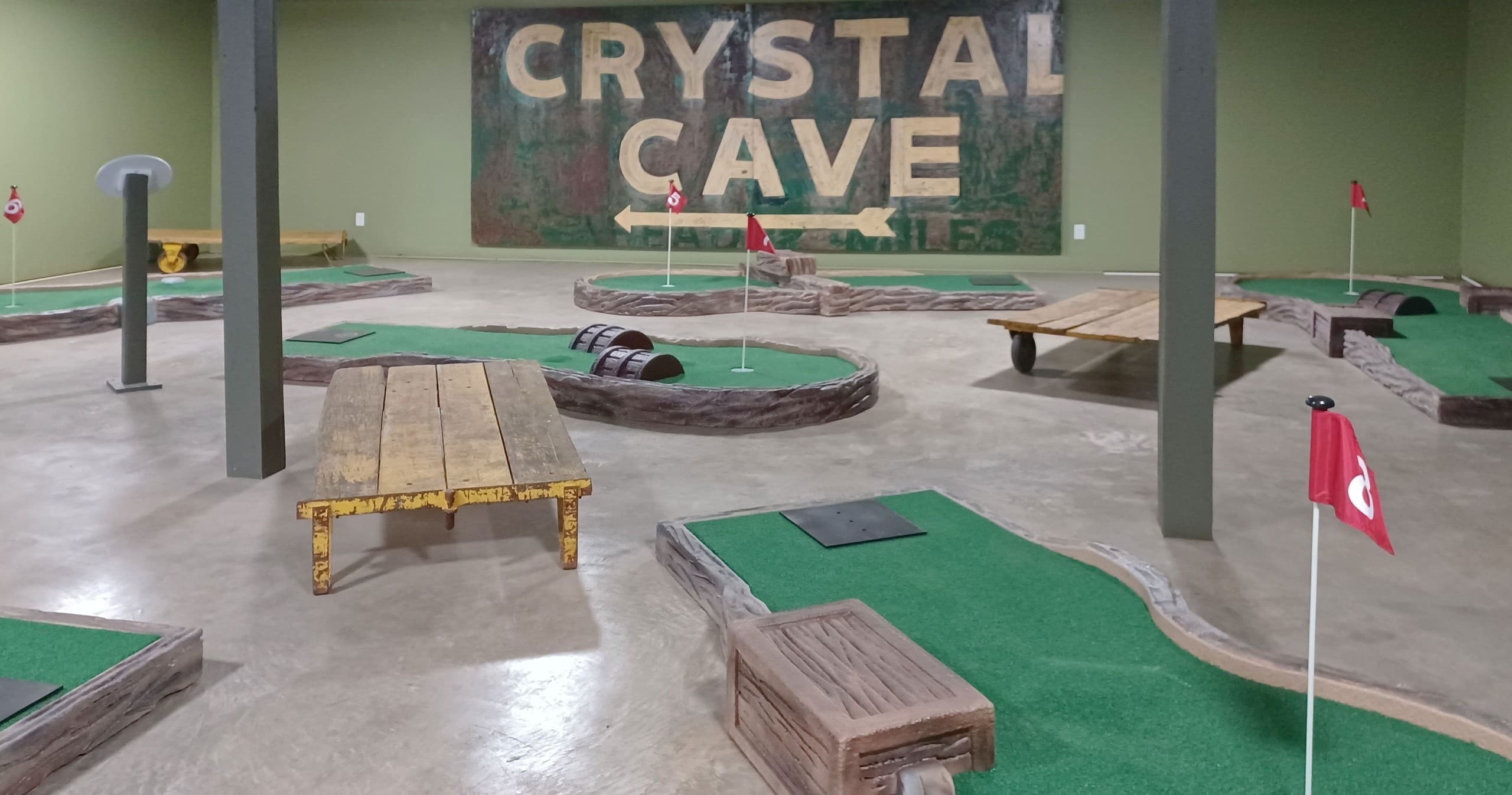 Mini Golf Fun at Crystal Cave Indoor Course