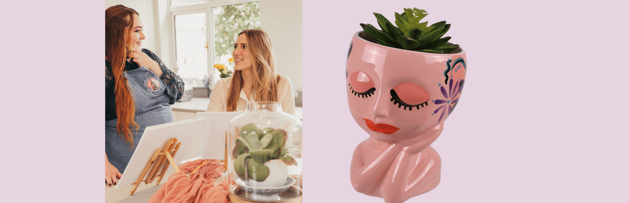 Galentines Planter Painting at The Brown Jug, Cheltenham — Paint, Pie & Mash Night photo 1