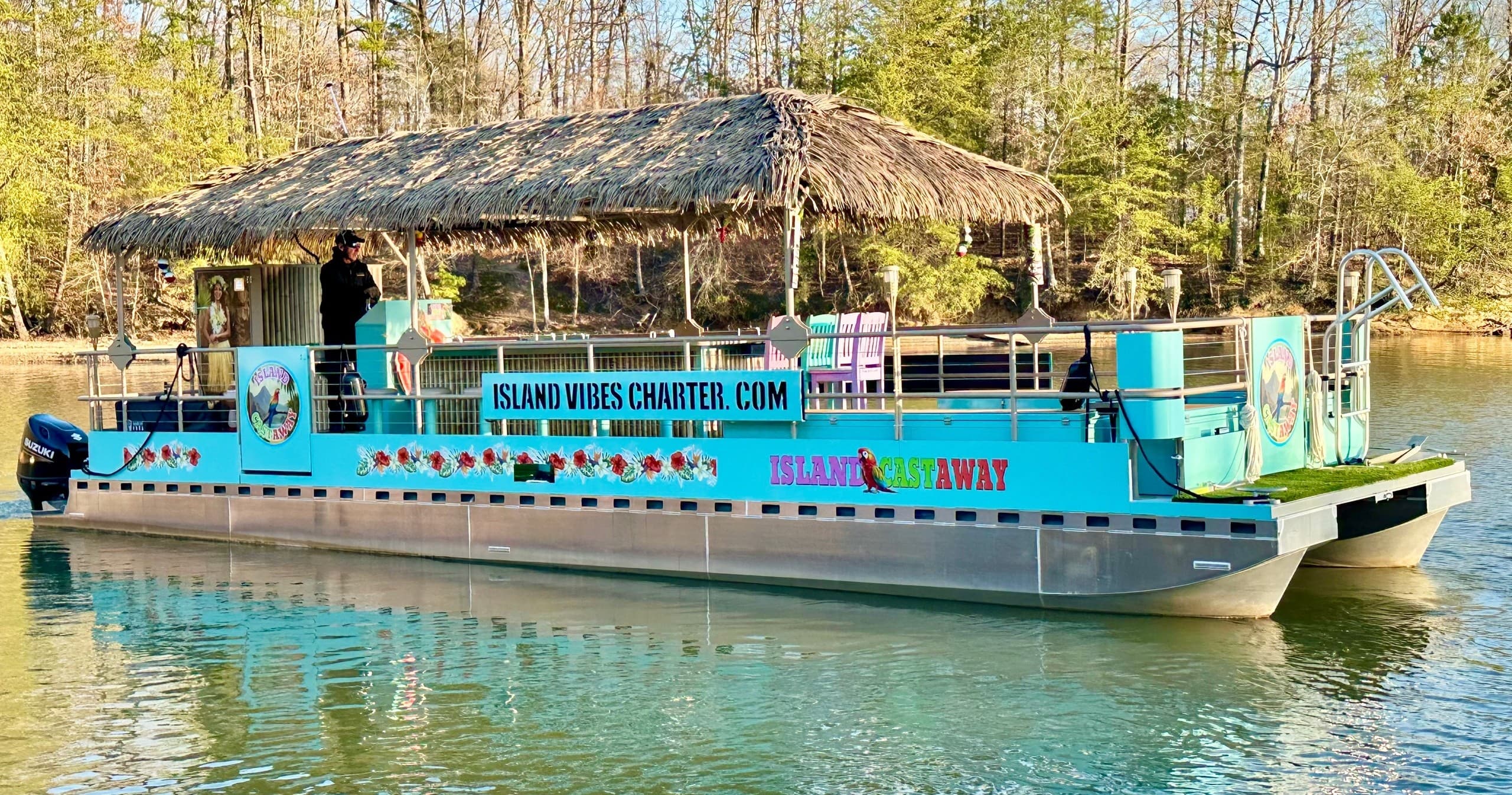 Water Activities: Island Castaway Sunset Adventure on Lake Norman