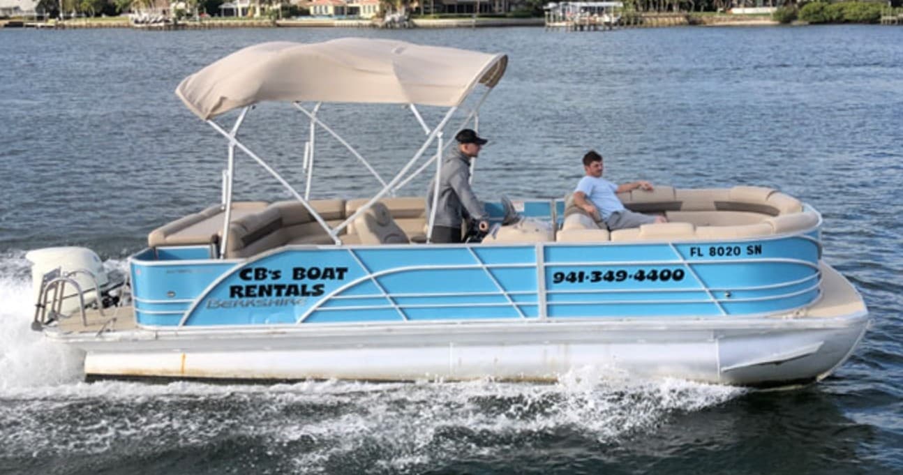 24′ Berkshire Pontoon Boat - 4 Hour Rental | Boat Rental in Siesta Key, Florida