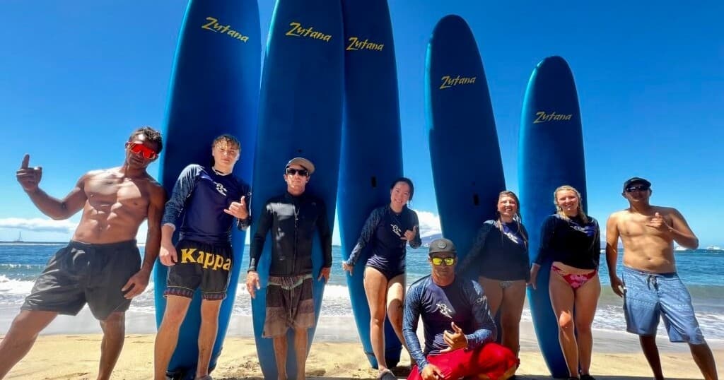 Group Surf Lessons with Hi Surf Club in Lahaina