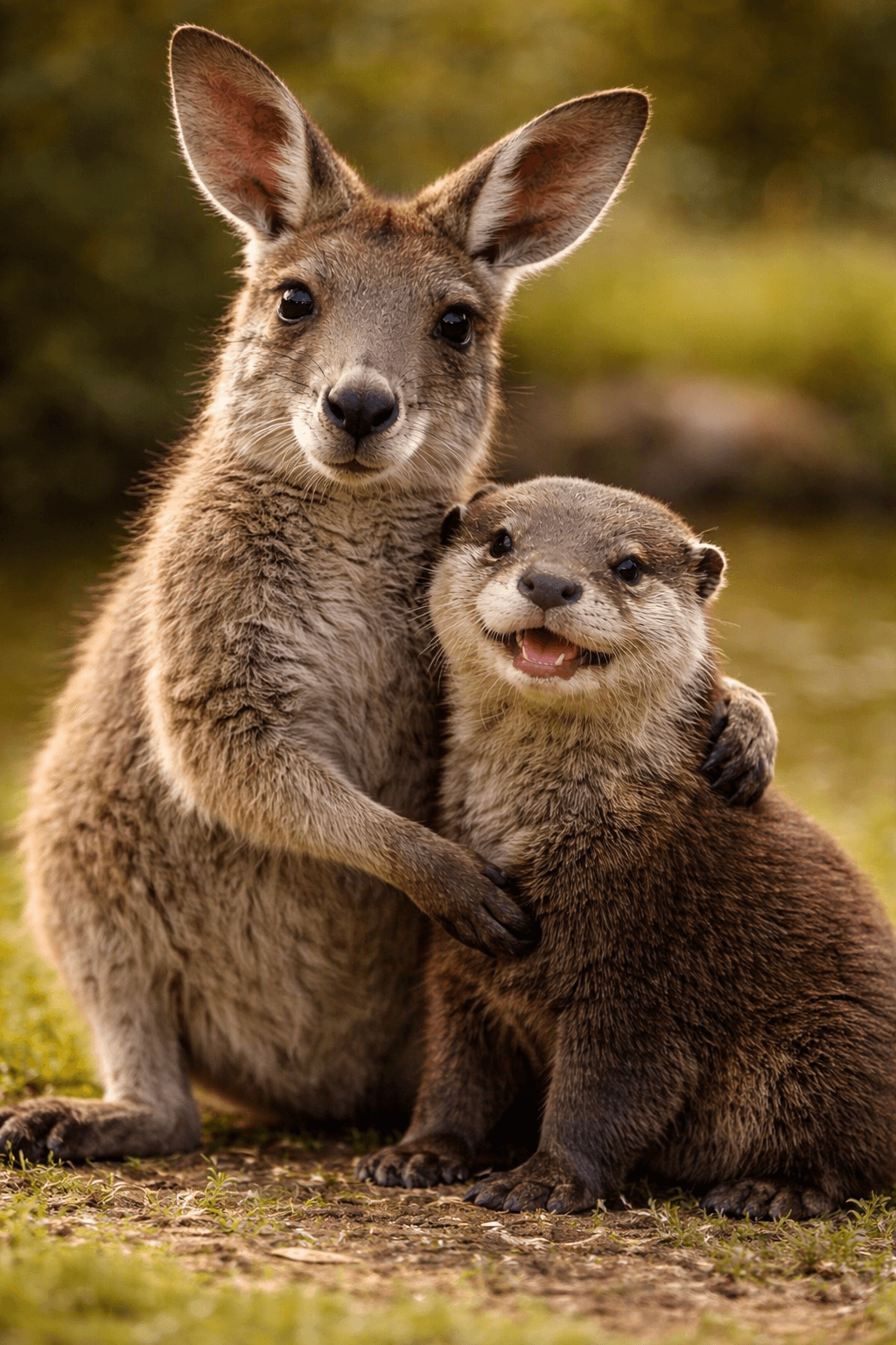 Private Otter & Kangaroo Encounter at Scatter Joy Acres in Murray, NE