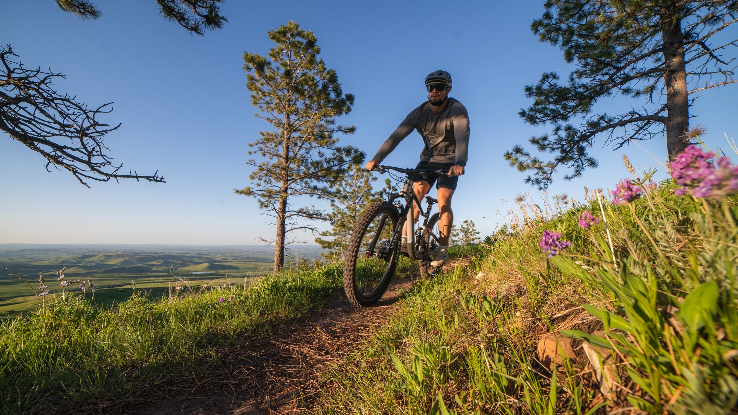 Mountain Biking in Sheridan with Sled Wyoming