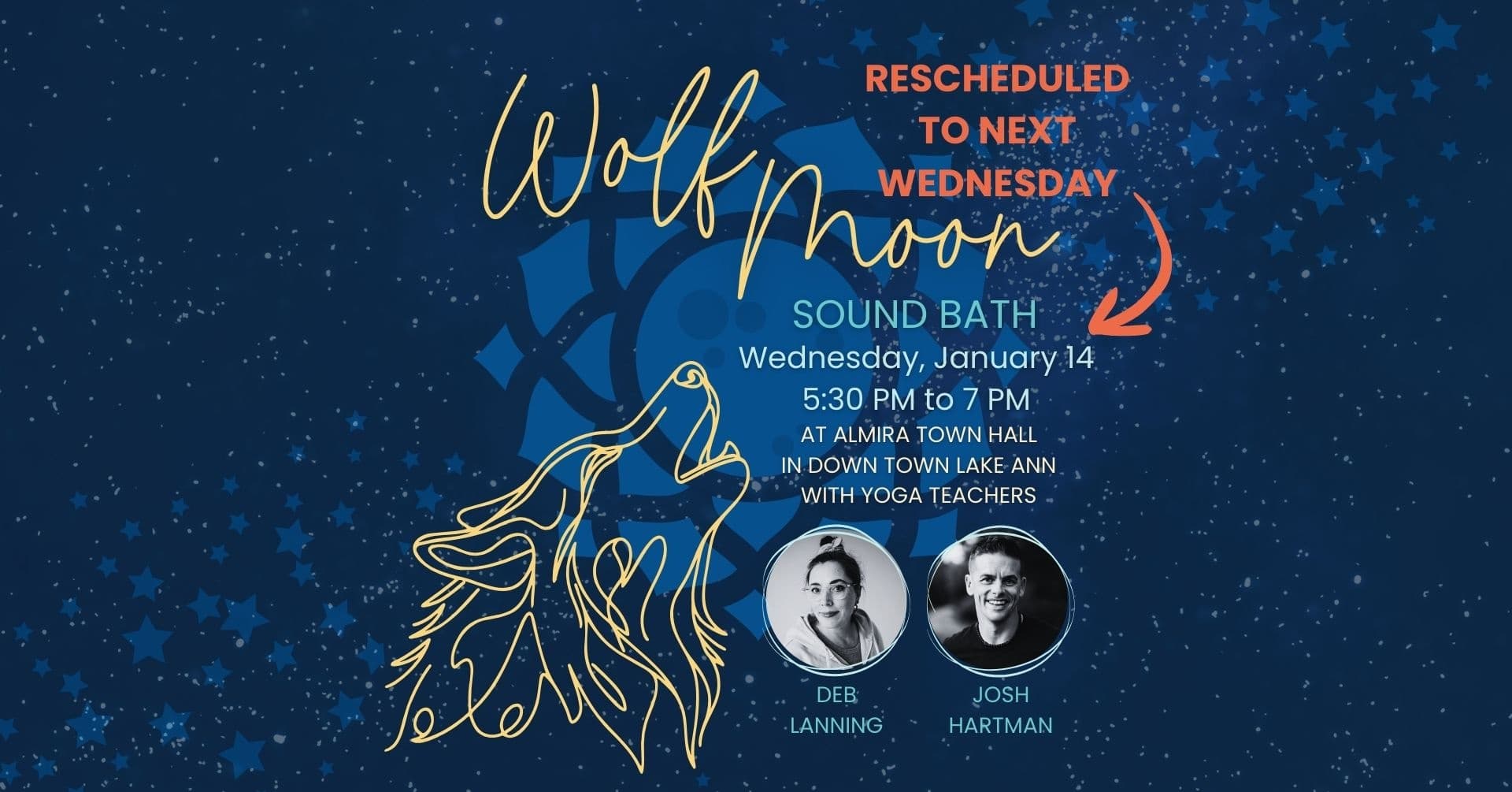 Wolf Moon Sound Bath: Winter Sound Immersion at Almira Town Hall, Lake Ann MI