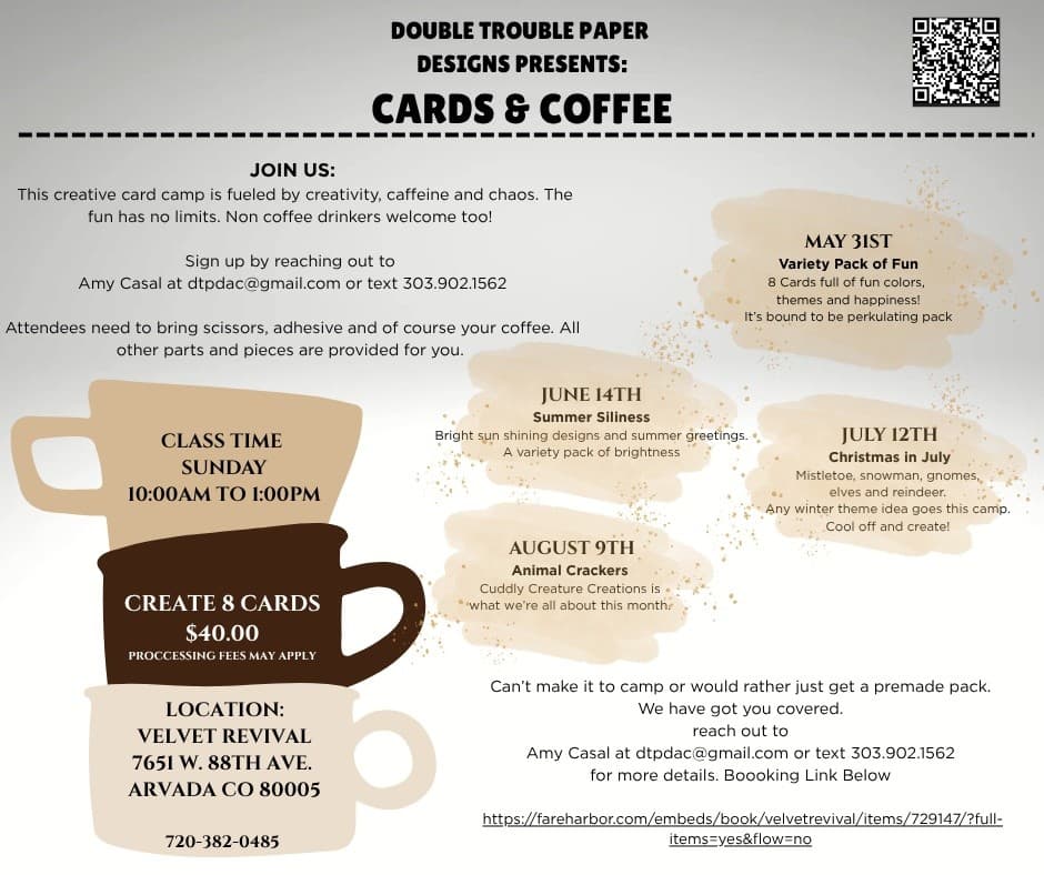 Handmade Greetings and Good Coffee: Cards and Coffee Workshop in Arvada photo 2