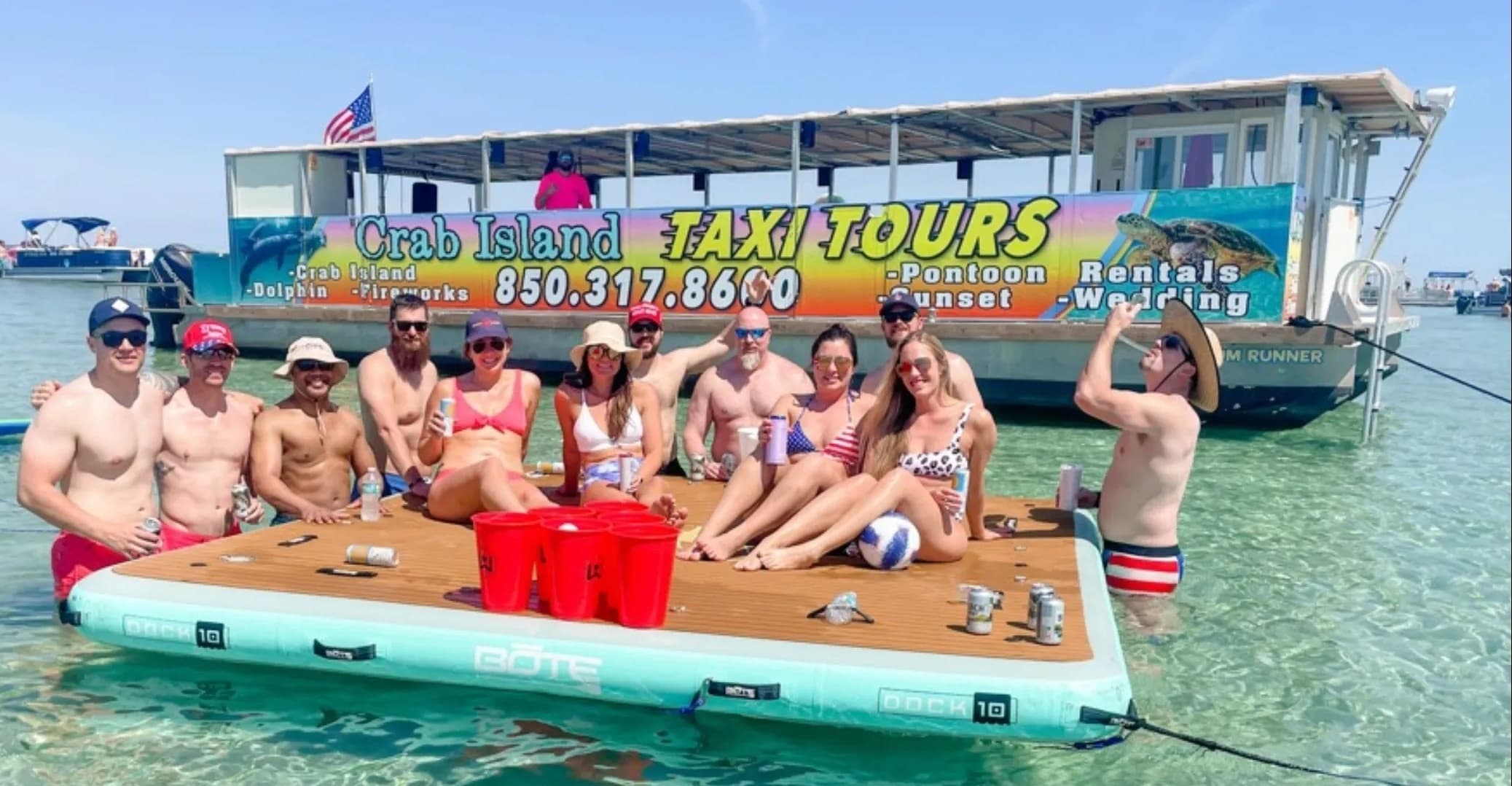 Florida Crab Island Water Taxi: 4-Hour Sun-Soaked Excursion