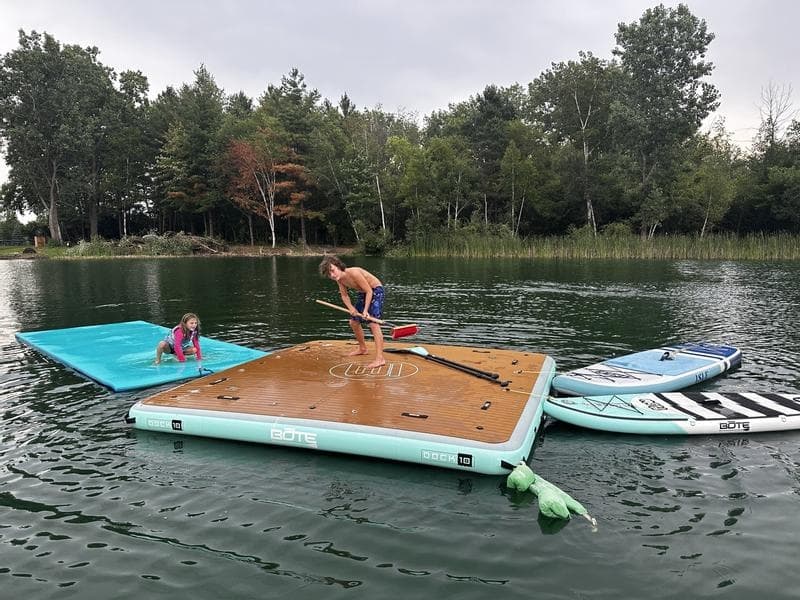 Relax and Play: The Ultimate Inflatable Dock Experience on Lake Carlos, Minnesota