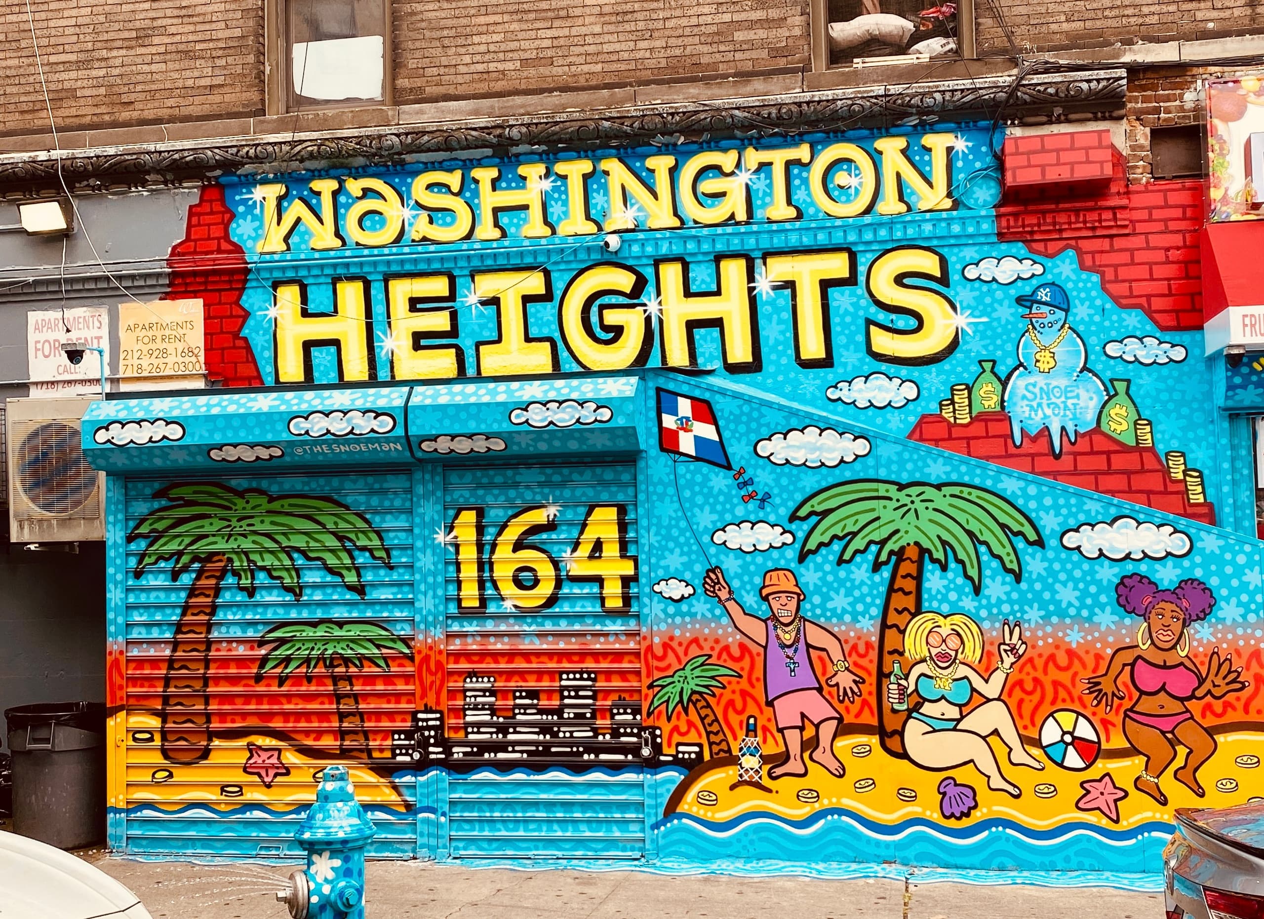 Washington Heights colorful street mural, 164 block