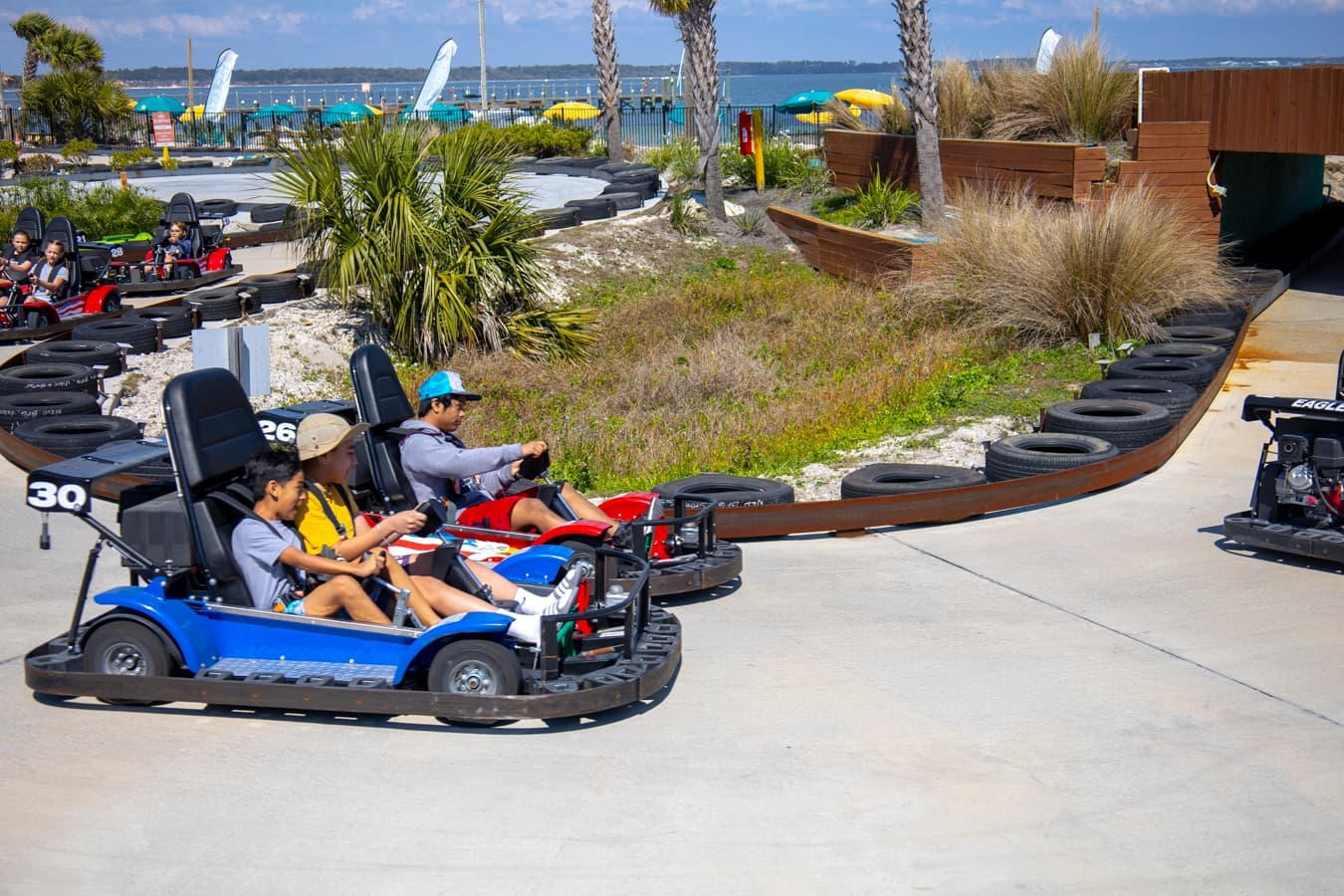 Thrilling Go Kart Racing at Pensacola Beach, Florida
