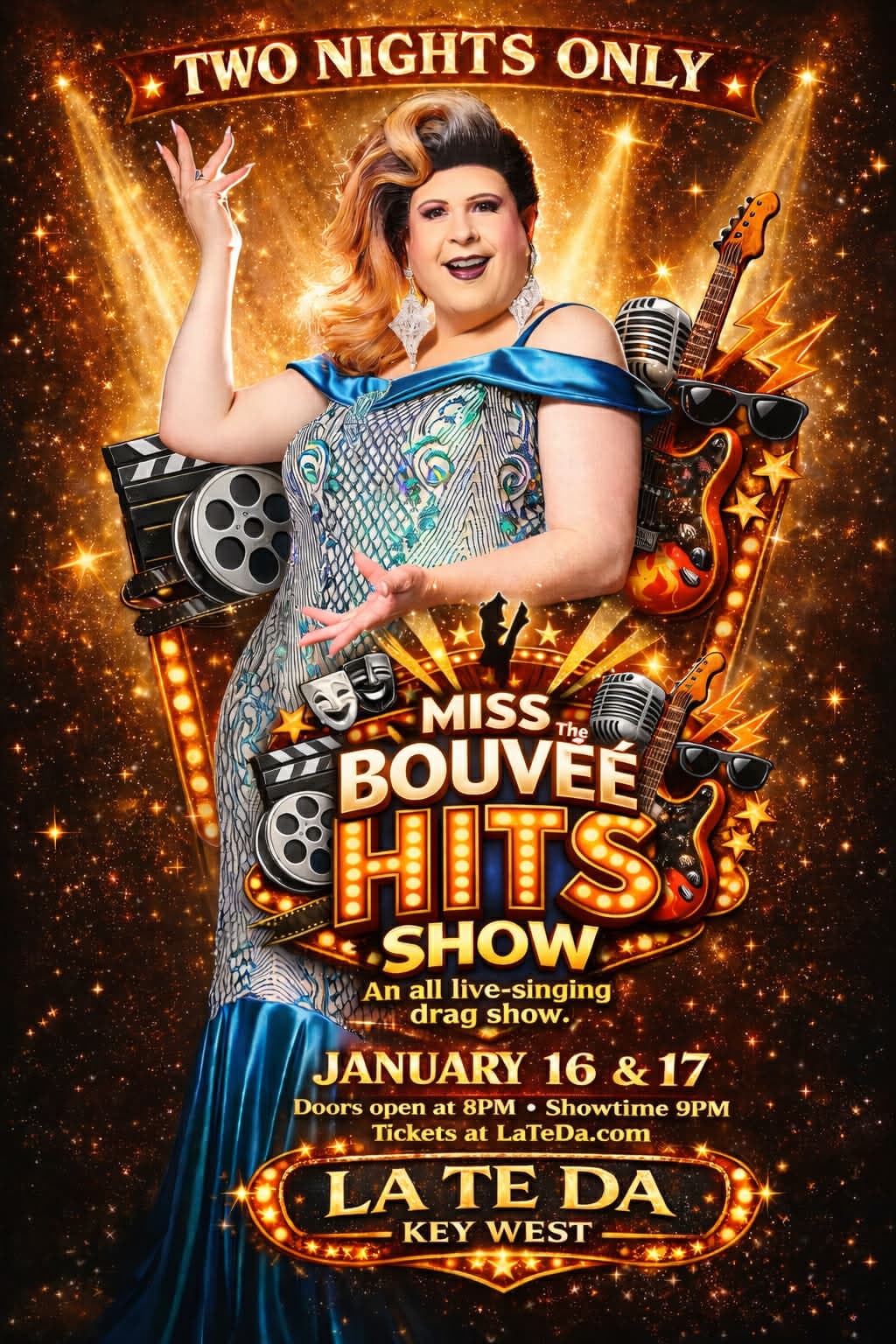 Miss Bouvee The Hits Show in Key West — High-Energy Drag Cabaret & Sing-Alongs