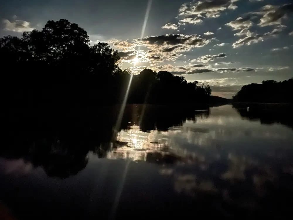 Night Paddles on Saxapahaw Lake: Sunset, Moonlight & Starlight Guided Kayak Tours photo 2